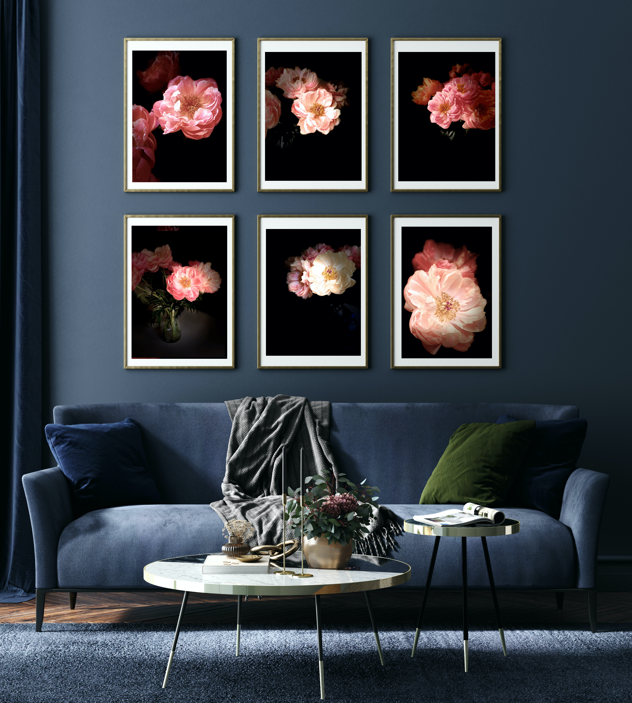 Florescence Collection • Set of Six Peony Flower Fine Art Photography Prints