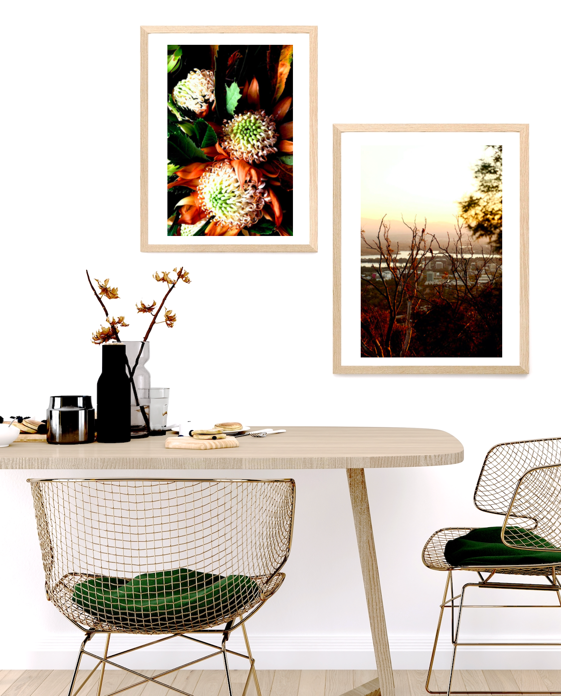 Sunset Over Canberra • Set of Two Australian Native Bush Flower Photography Prints