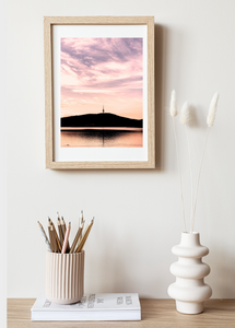 Black Mountain Pink Sunset Blush • Canberra Photography Print