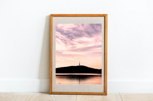 Black Mountain Pink Sunset Blush • Canberra Photography Print