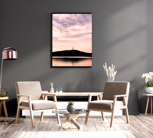 Black Mountain Pink Sunset Blush • Canberra Photography Print