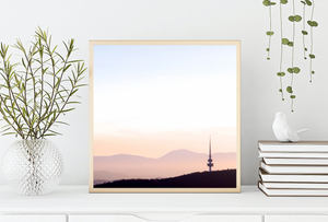 Black Mountain Dusk • Canberra Telstra Tower Square Photography Print