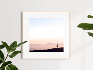 Black Mountain Dusk • Canberra Telstra Tower Square Photography Print