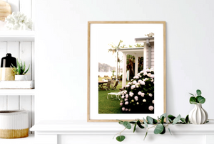 The Hydrangea Beach House • Hydrangea Coastal Home Photography Print