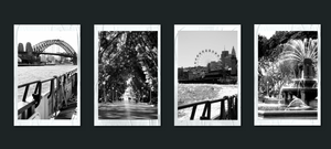 The City of Sydney • Set of Four Black and White Fine Photography Prints