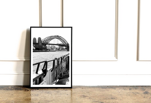 From Sydney With Love • Sydney Harbour Bridge Black & White Print