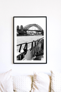 From Sydney With Love • Sydney Harbour Bridge Black & White Print