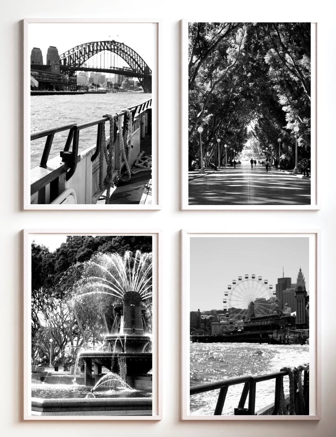 The City of Sydney • Set of Four Black and White Fine Photography Prints