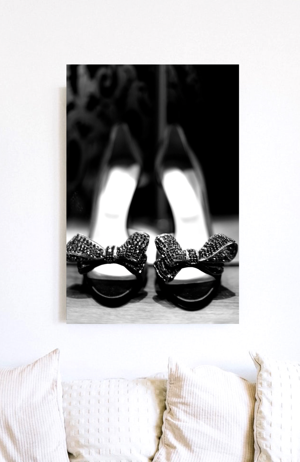 Dancing Shoes • Black & White Rhinestone High Heel Stilettos • Photography Print