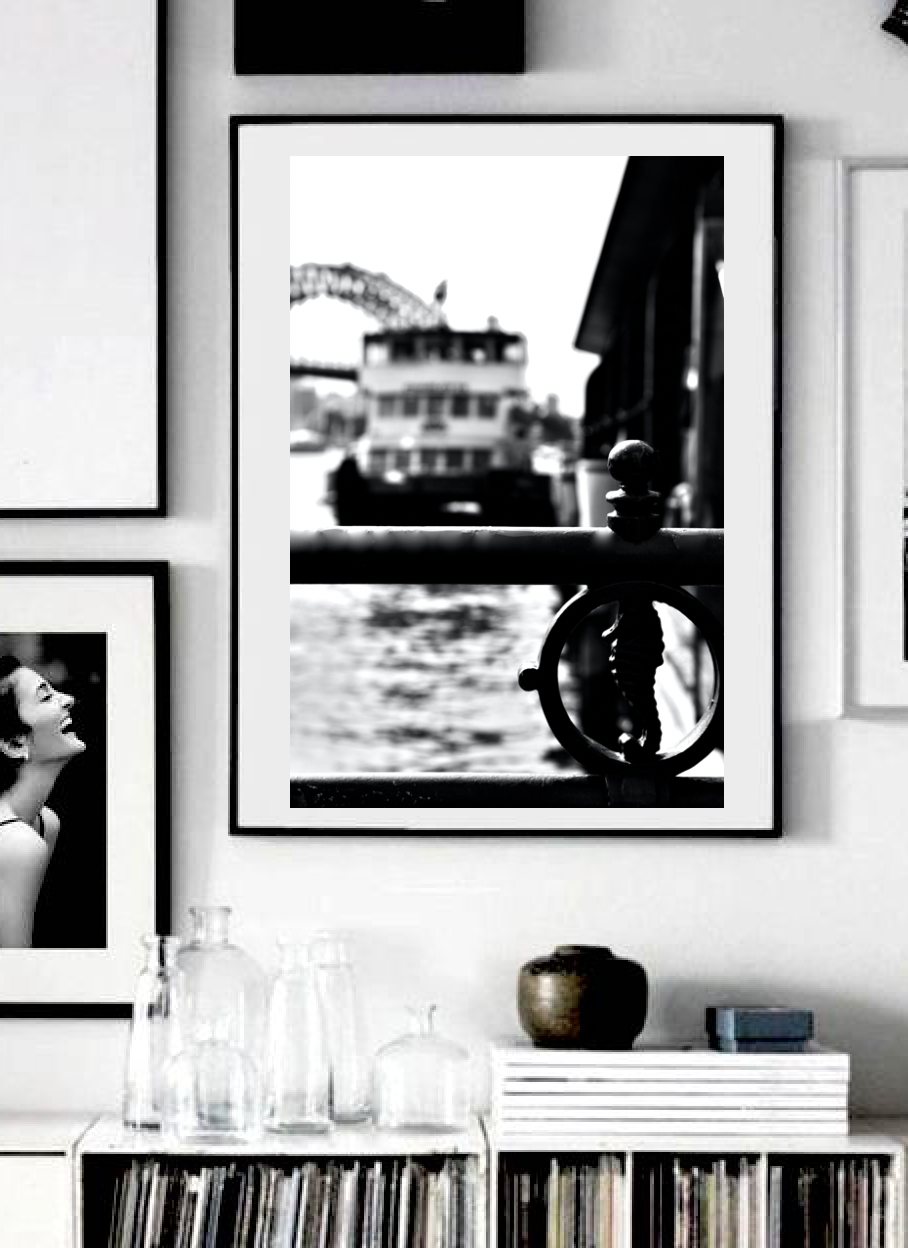 Welcome to Circular Quay • Black & White Sydney Seahorse - Fine Art Print