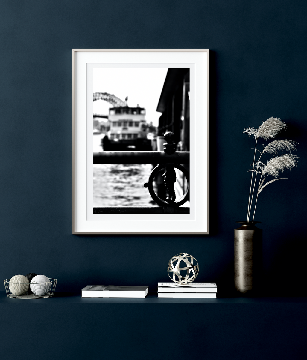 Welcome to Circular Quay • Black & White Sydney Seahorse - Fine Art Pr ...