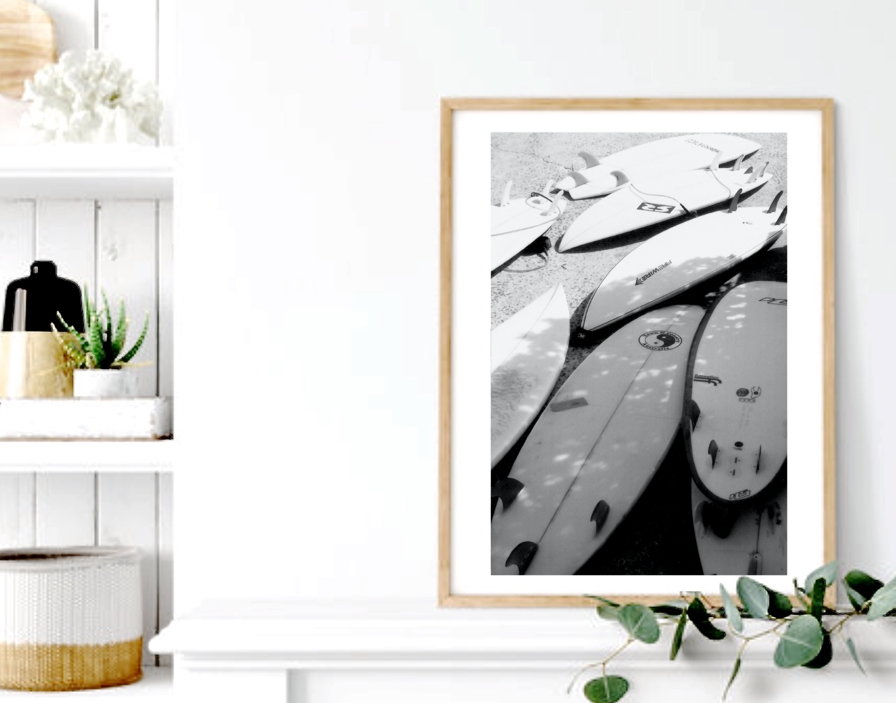 Surfboard at Bronte Beach • 35mm Black & White Film Photography Print