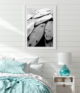 Surfboard at Bronte Beach • 35mm Black & White Film Photography Print