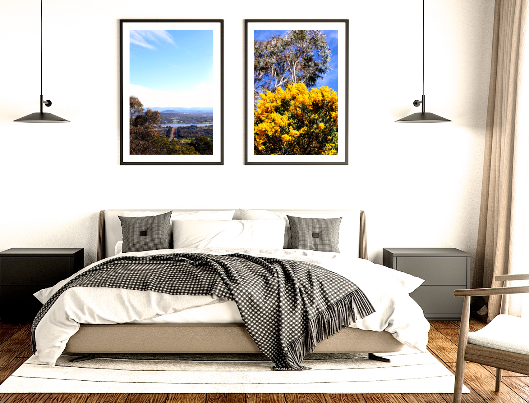 On Mt Ainslie • Golden Wattle • Set of Two Canberra Fine Photography Prints