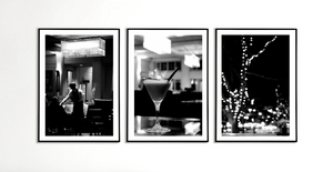 Speakeasy Cocktails • Black and White Canberra Set of Three Black & White Photography Fine Art Prints