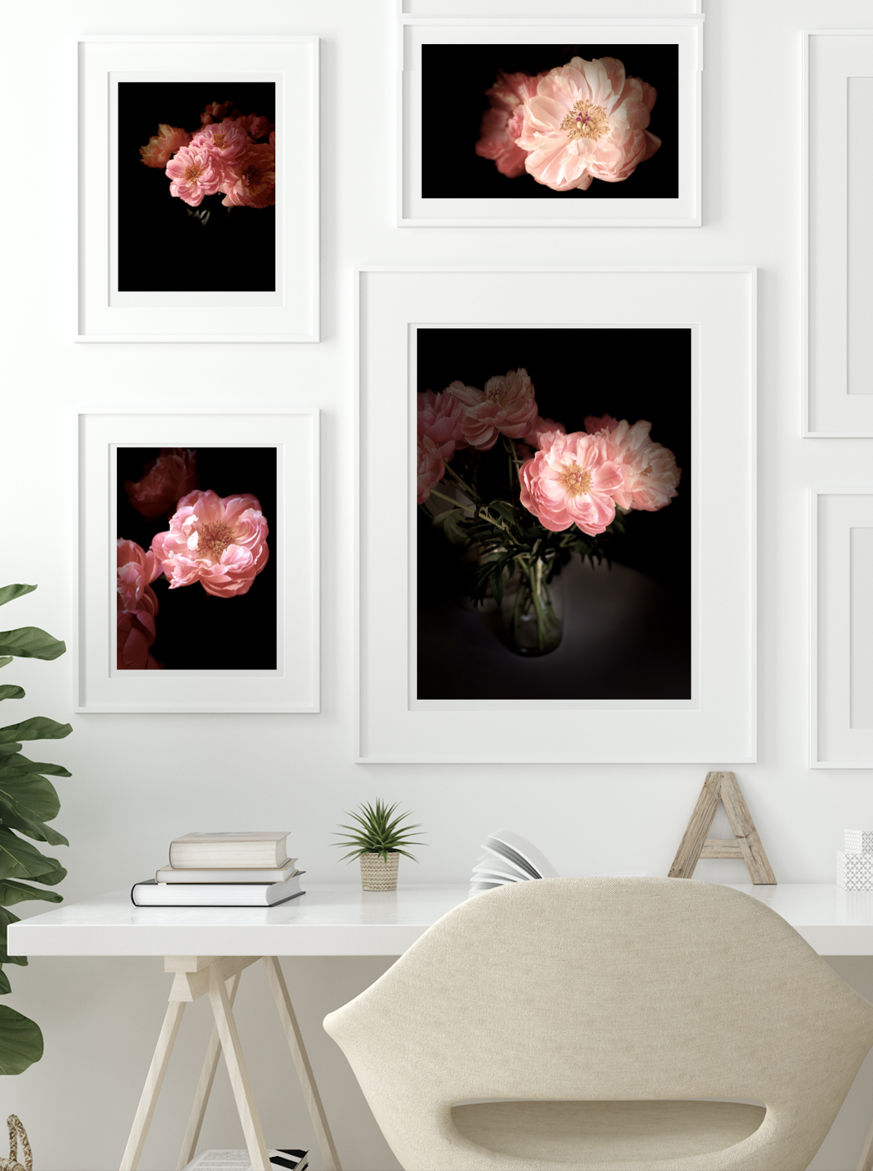 Florescence Collection • Set of Six Peony Flower Fine Art Photography Prints