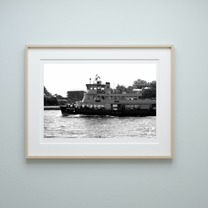 Charlotte - Sydney Ferry - Black & White Fine Art Print