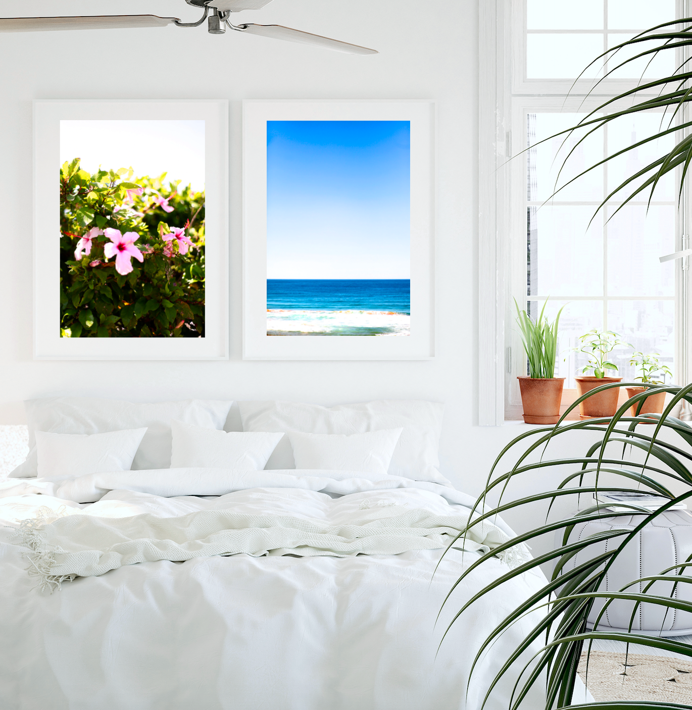 Summer on Whale Beach • Set of Two Northern Beaches Ocean Hibiscus Photography Prints