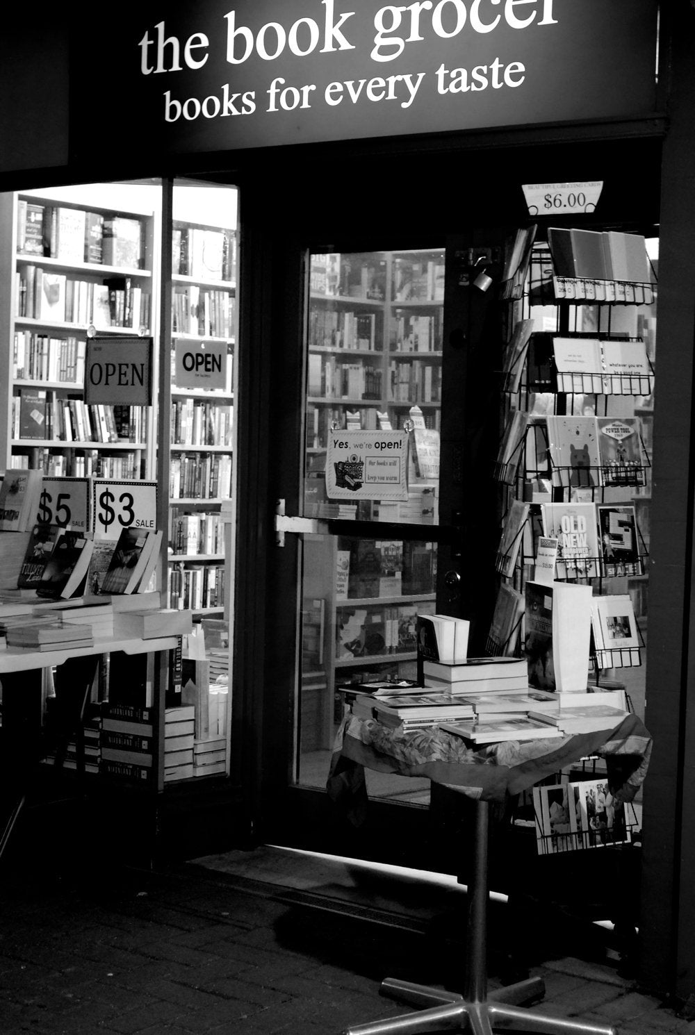 Late Night Bookstore • Black and White Photography Print