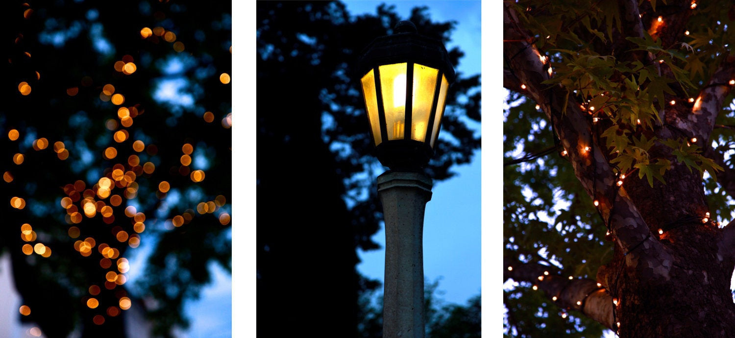 Canberra Twilight Streetlamp Stroll • Set of Three Photography Prints