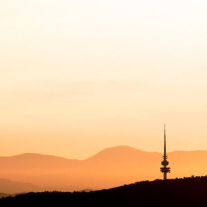 Canberra Telstra Tower Black Mountain Golden Hour • Square Photography Print