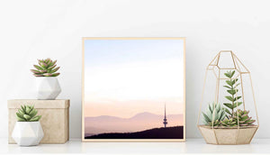 Black Mountain Dusk • Canberra Telstra Tower Square Photography Print