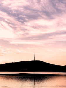 Black Mountain Pink Sunset Blush • Canberra Photography Print