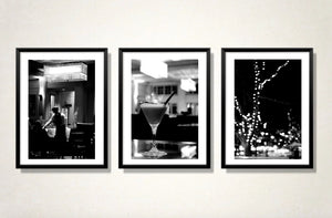 Speakeasy Cocktails • Black and White Canberra Set of Three Black & White Photography Fine Art Prints