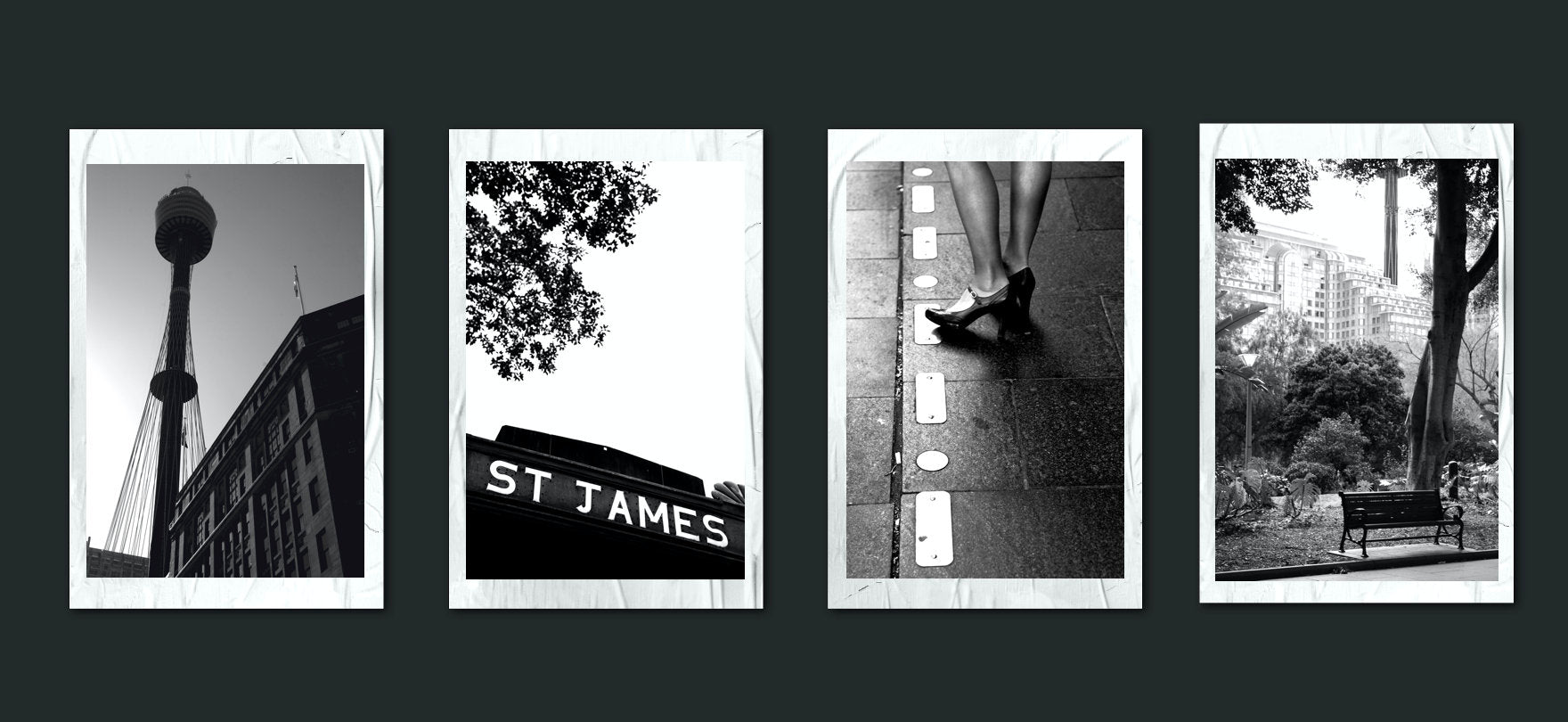 Meet Me At St James • Set of 4 Sydney of City Black & White Fine Art Photography Prints
